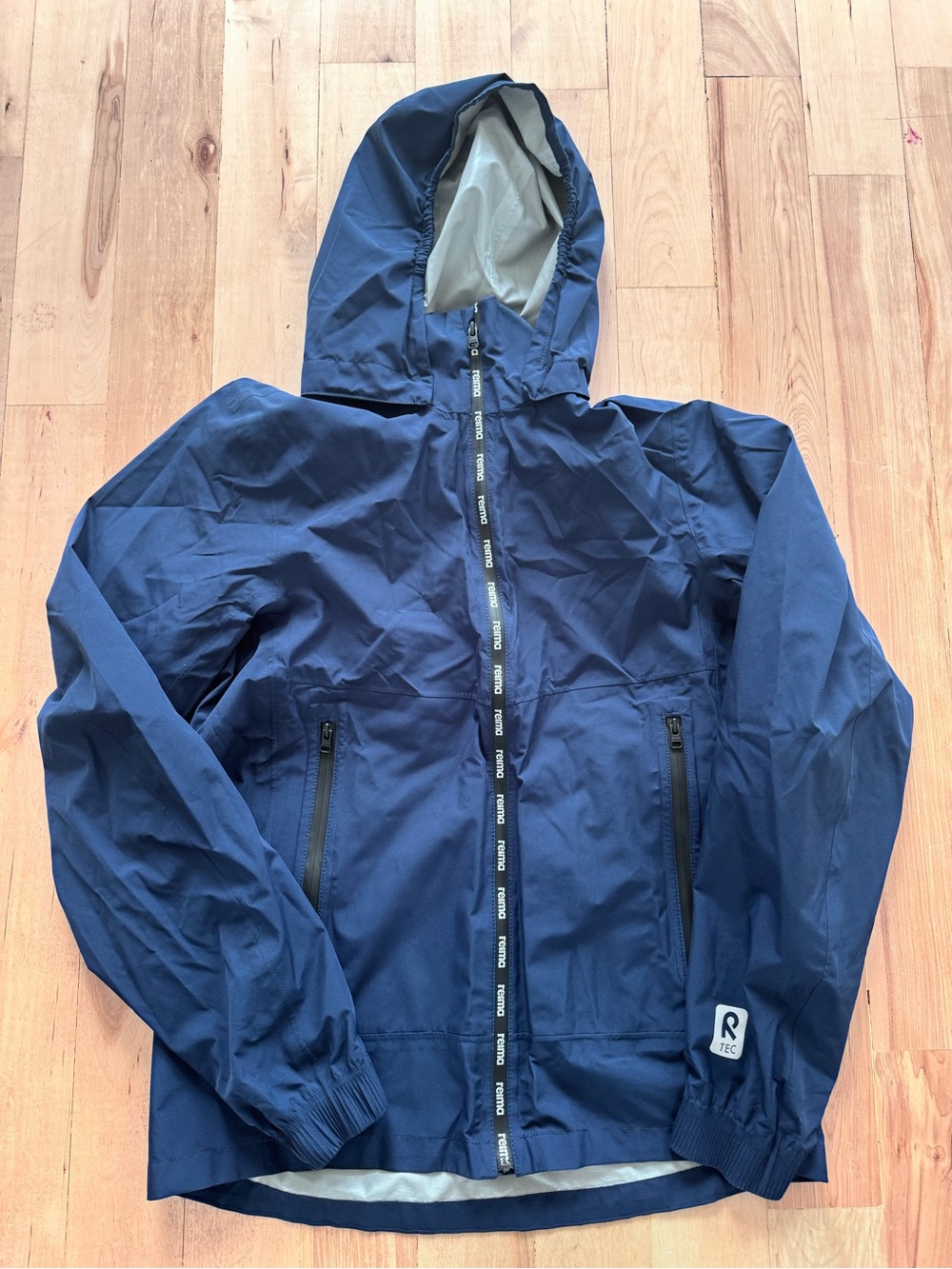 Kids Navy Rain Jacket with Hood